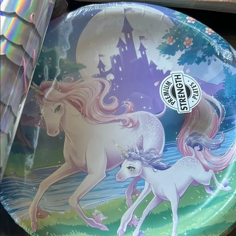Fantasy Unicorn party bundle for 8 Pastel Colors 61 pieces.